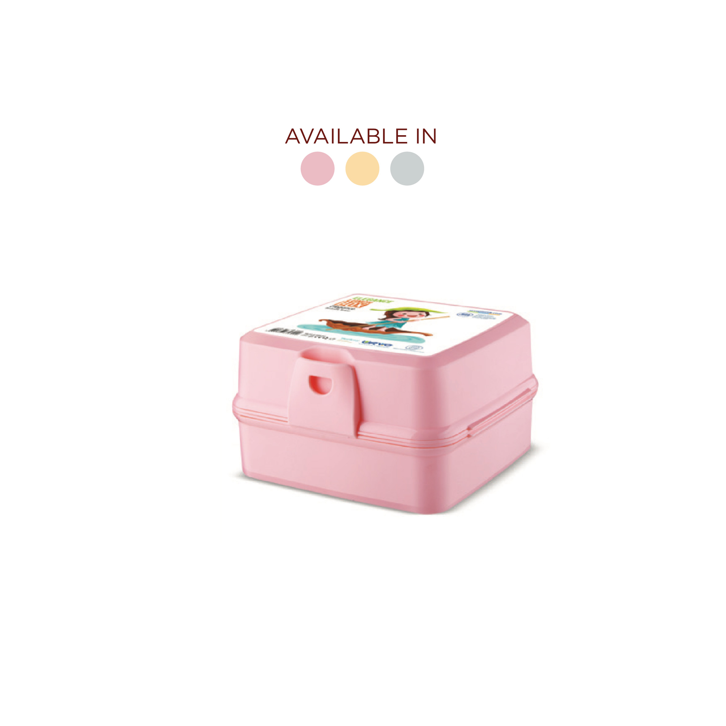 Urve Elegance Lunch Box (Available in Pink / Orange / Grey), UR-3323