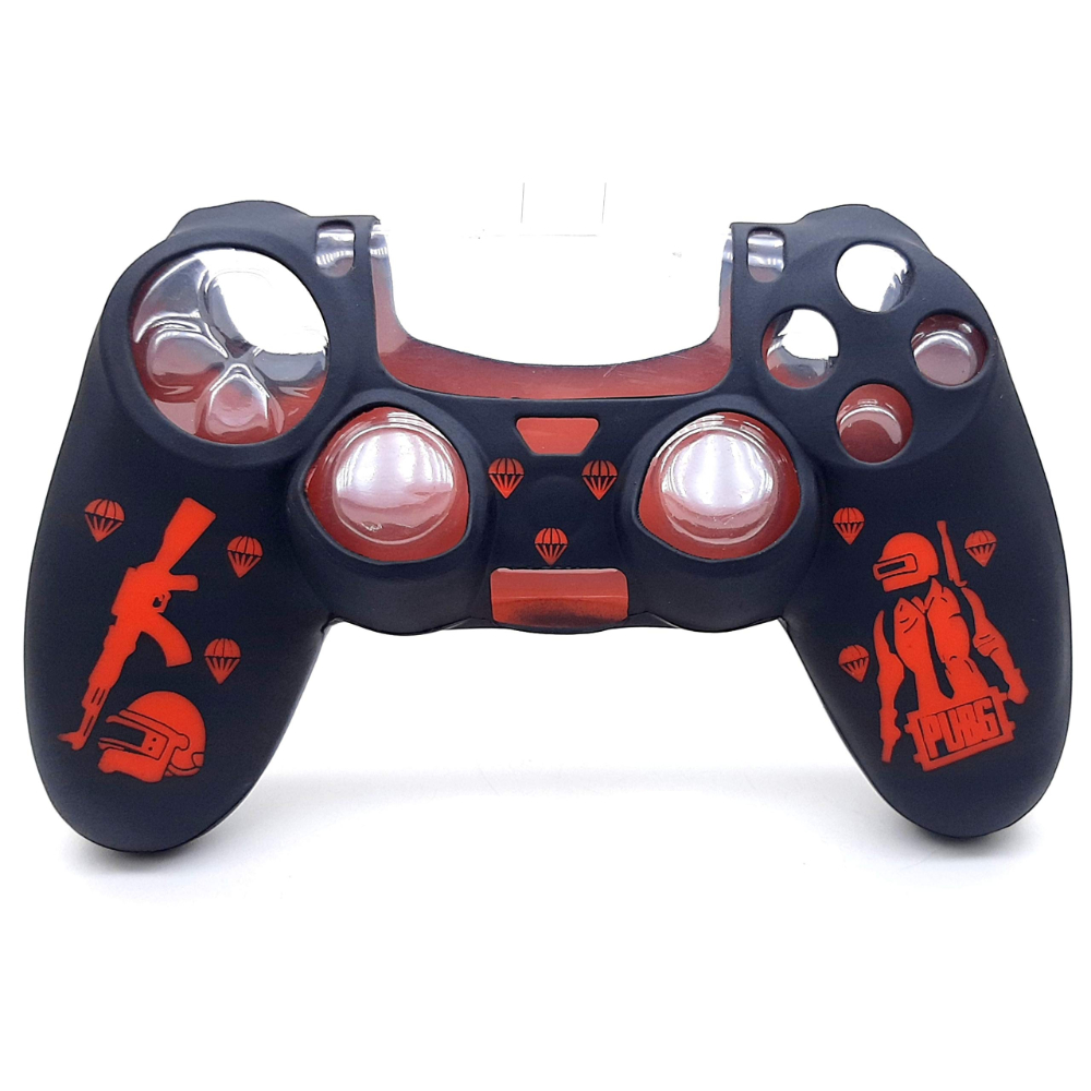 PS4 Silicone Gel Protector Controller Skin Cover, PS4-GEL-BLUERED