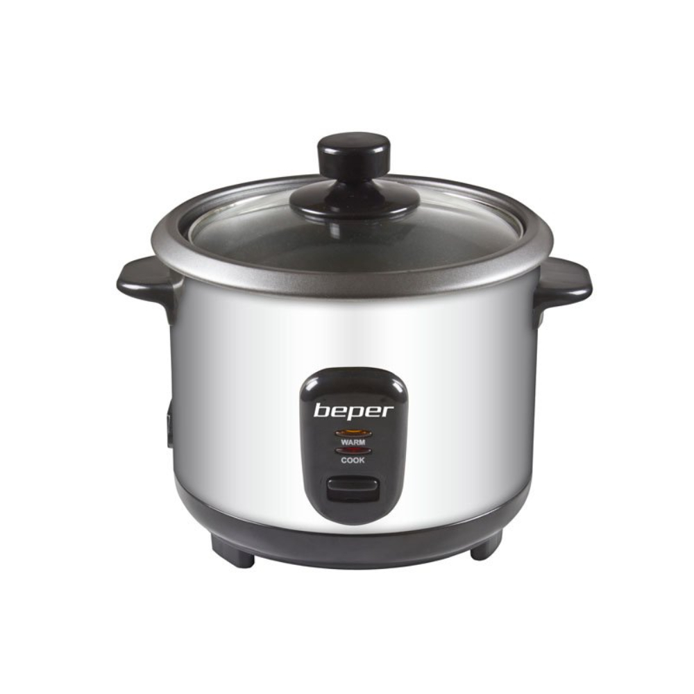 Beper Rice Cooker And Steamer Stainless Steel, Non Stick Pot For 625Gr Of Rice, 90.550