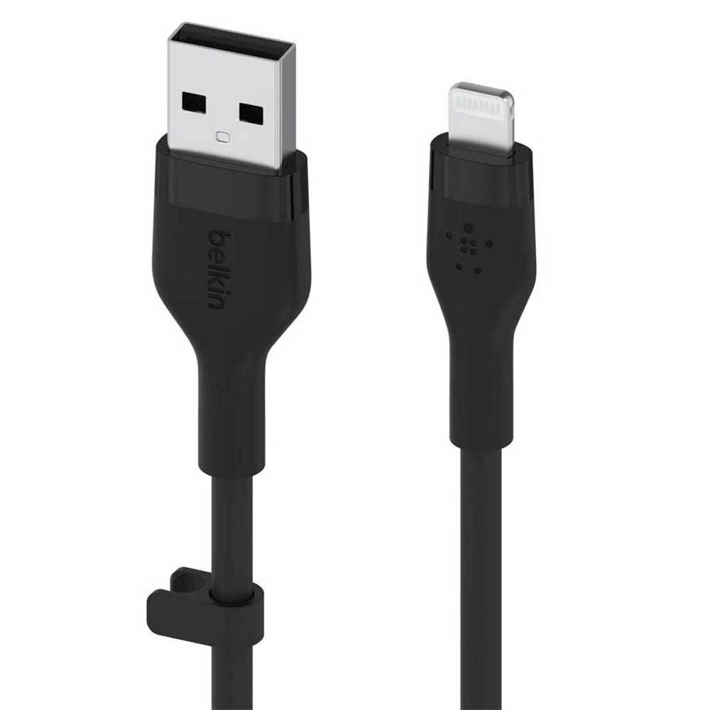 Belkin Boost Charge Flex USB-A Silicone Cable With Lightning Connector 1M, Black, CAA008BT1MBK