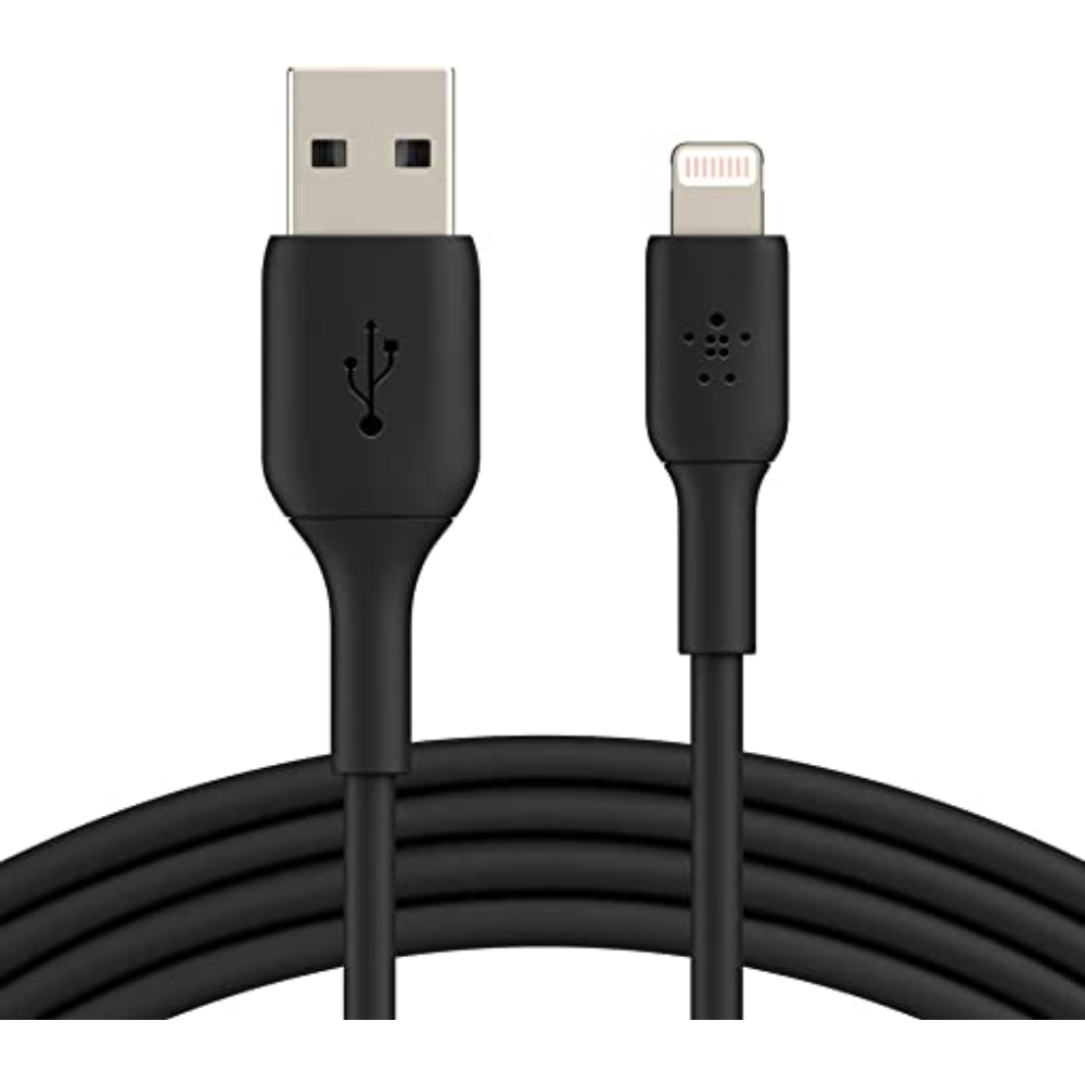 Belkin Boost Charge Lightning To USB-A Cable, 1M, Black (2-Pack), CAA001BT1MBK2PK