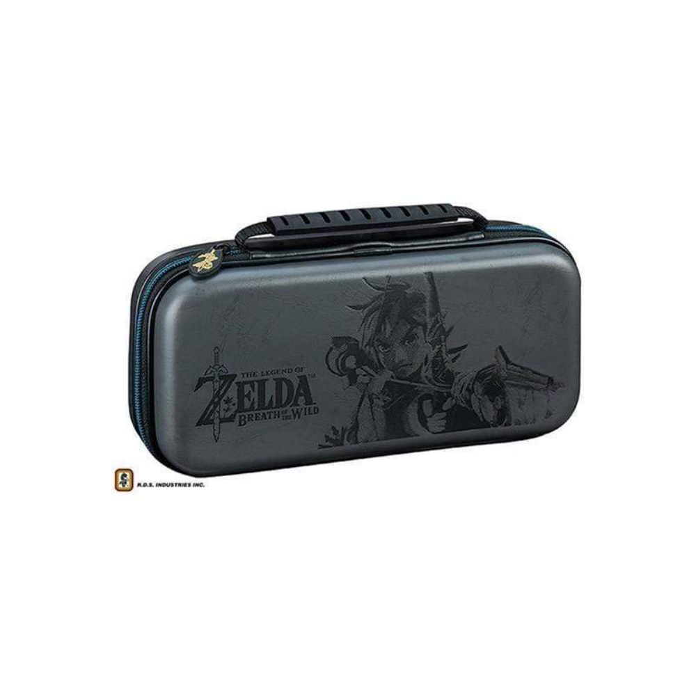 Official Travel Case (Zelda) For Nintendo Switch, Contains 2 Organizers For 4 Games, 2 Micro SD Cards Case For 2 Micro SD Cards, NNS44