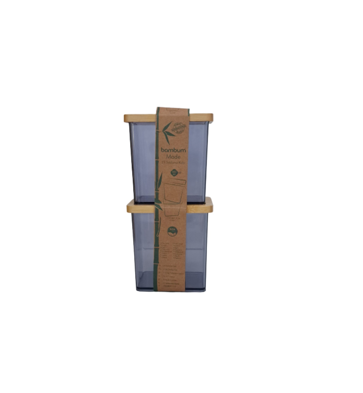 Bambum Storage Box Set Of 2 Pcs (2L), TUR-B3891
