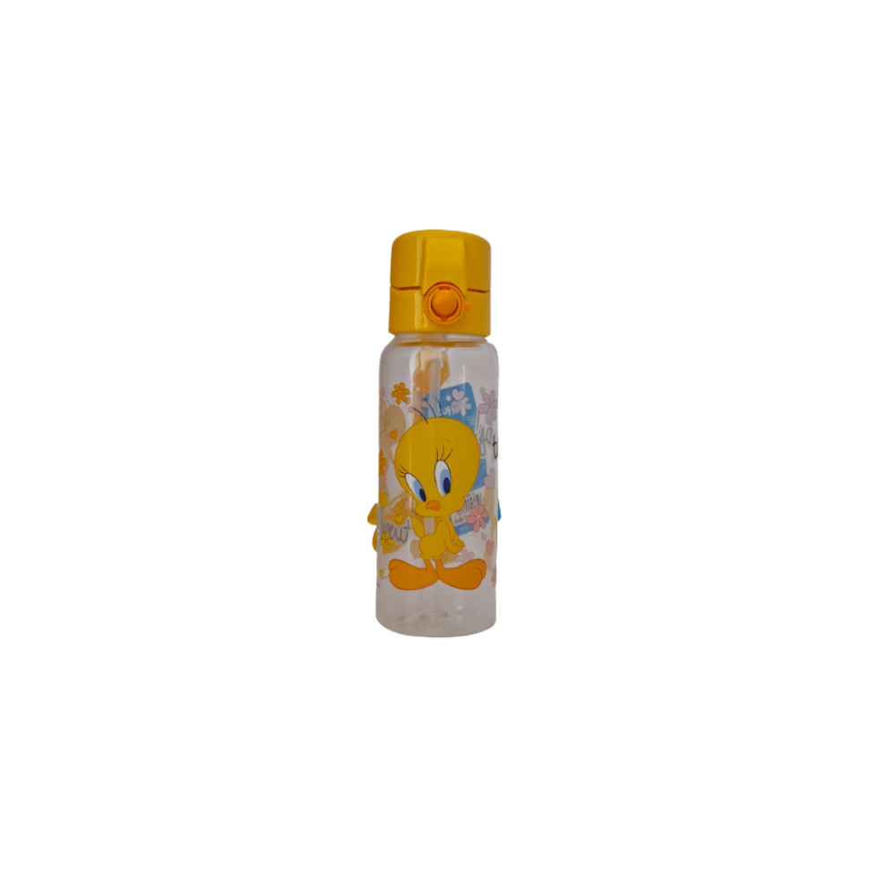 Tufex Water Bottle With Straw And Lock 500ML Tweety Yellow, TP610-53
