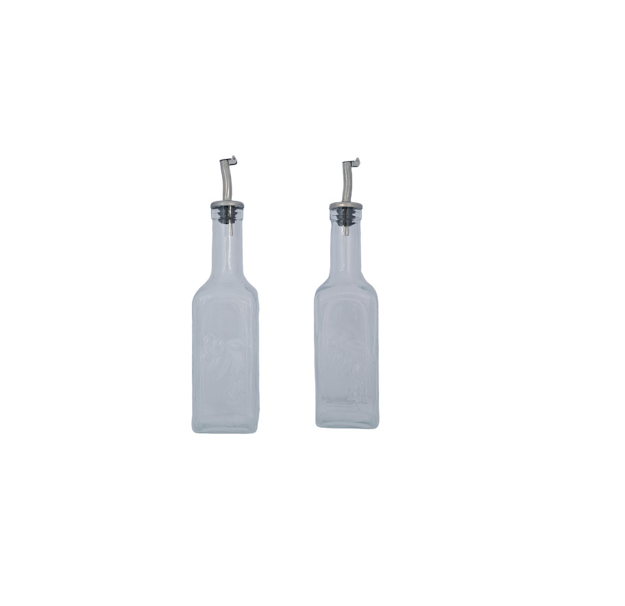 KC Set Of 2 Bottle Oil-Vinegar With Silicone Cover, TUR-80350