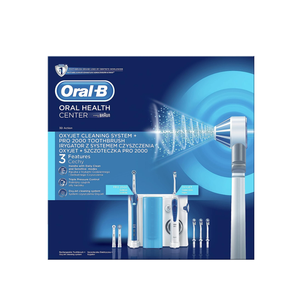 Braun Oral-B Toothbrush Oral-B Oxyjet Cleaning System And Oral-B Pro 2000 Rechargeable, BRA-OC501
