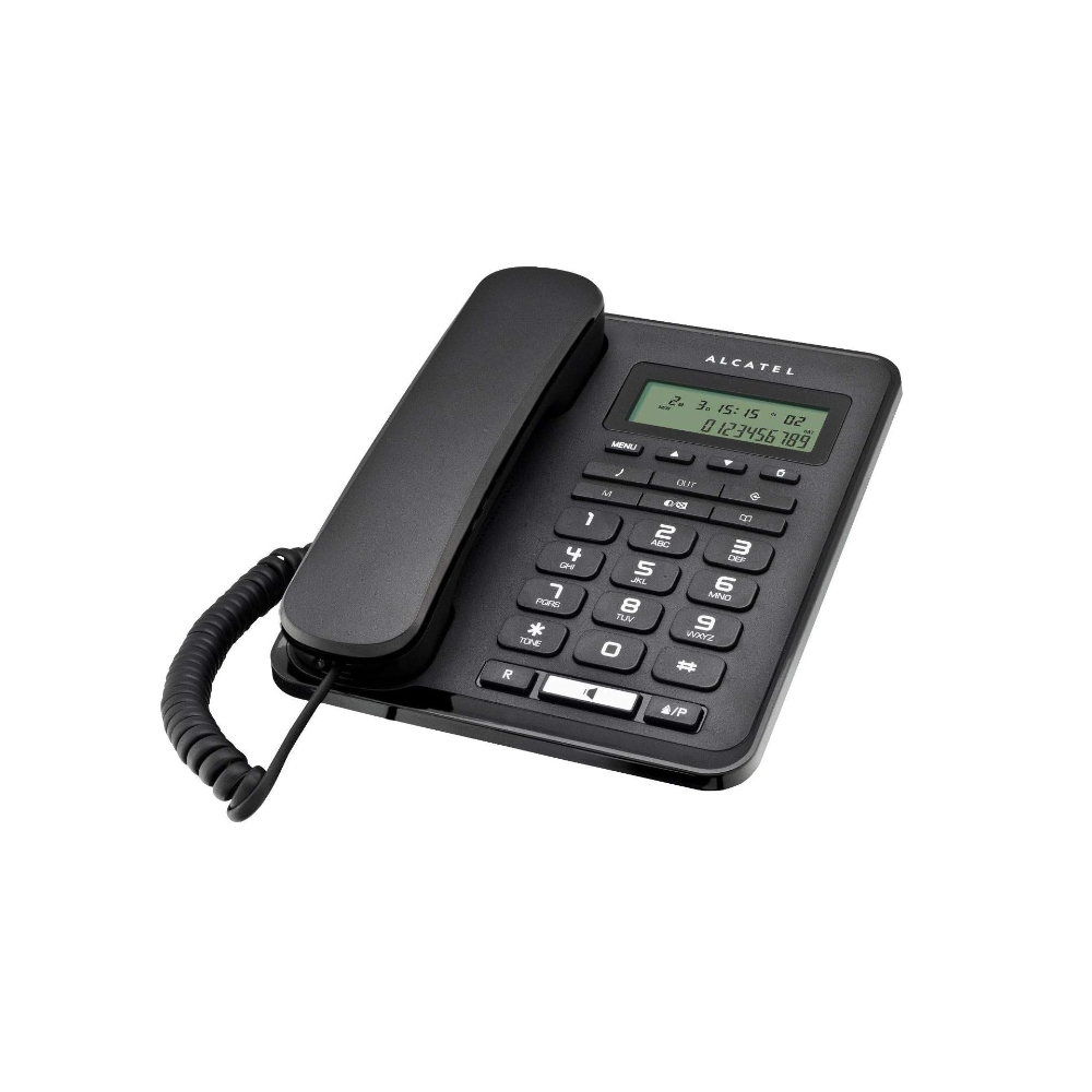 Alcatel Corded Phone, LCD, Display, Speakerphone, 15 Numbers Redial, 10 Number Directory, ALC-T56B