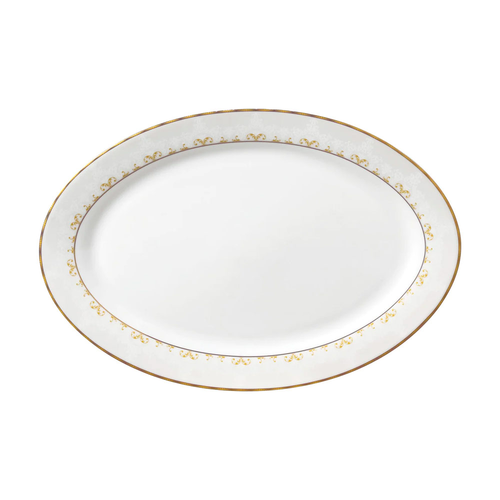 Sym Gold Design Oval Plate 25cm, HJCNB-01OP3S