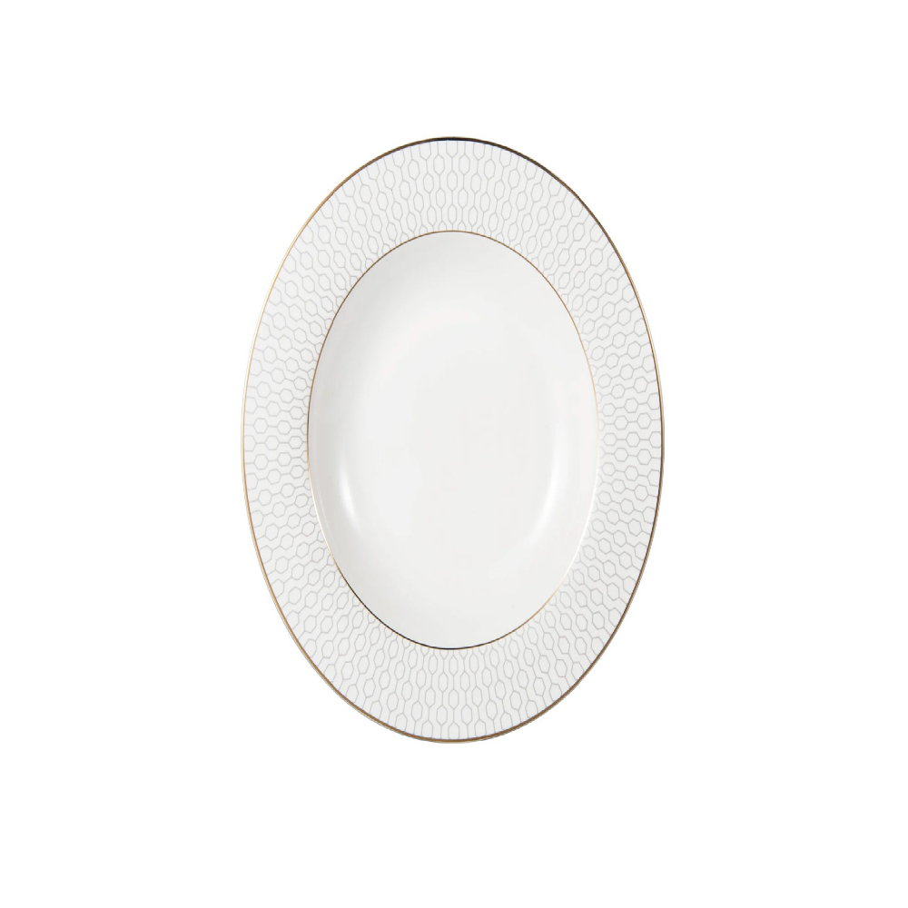 Sym Arris Silver Soup Plate W/Rim 21.5cm, HJCNB-01SOP2AR