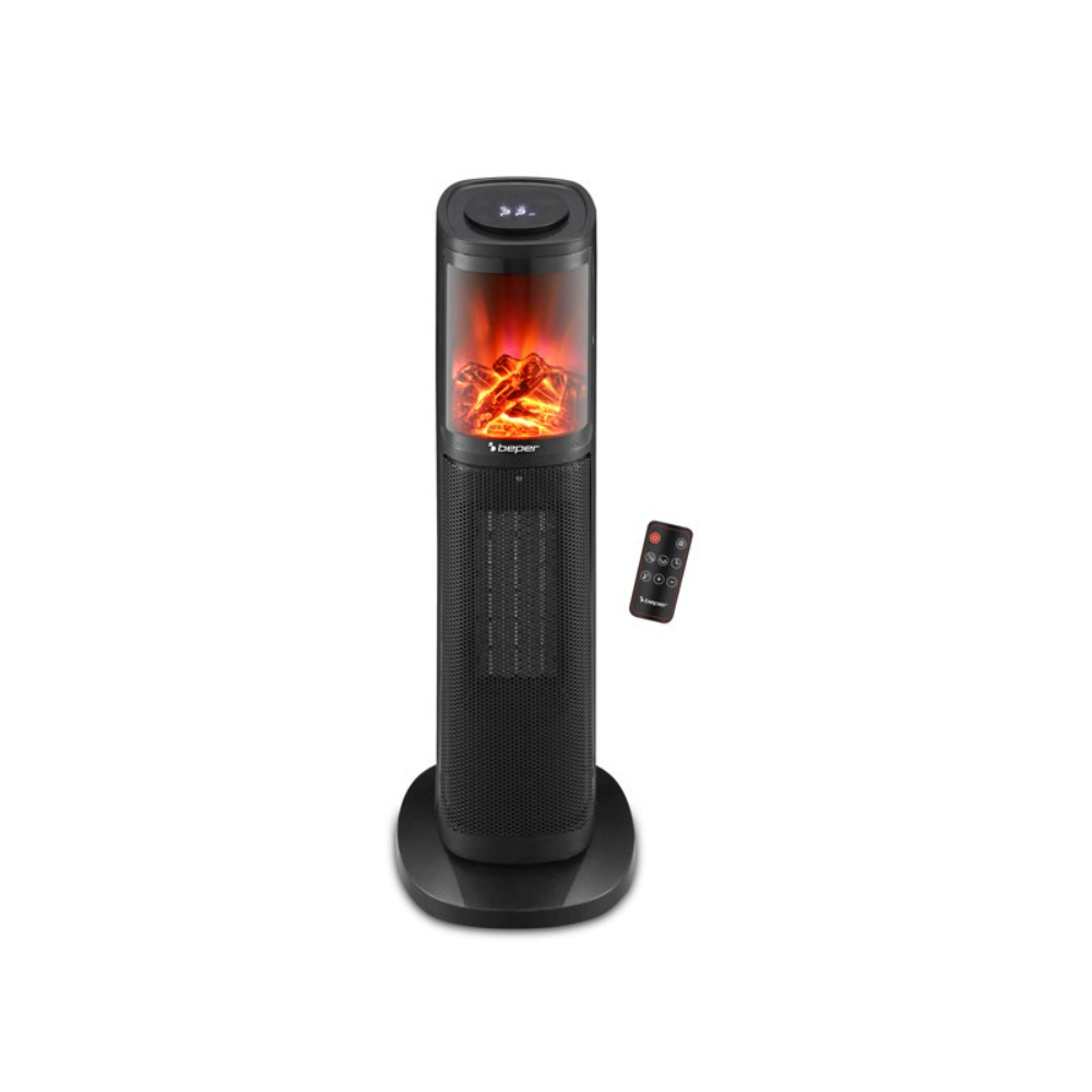 Beper Ptc Tower Fan Heater - Led Flame, P203TER010