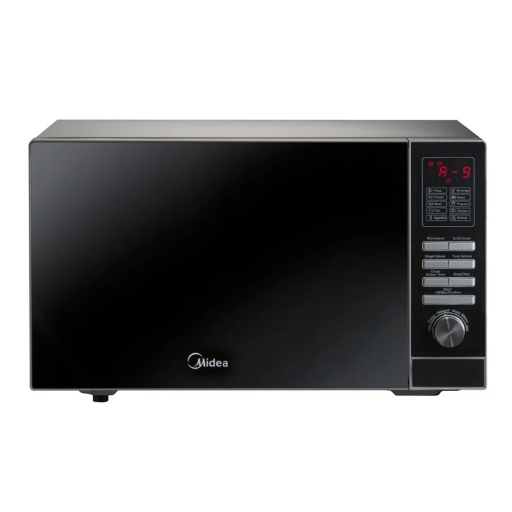 Midea Microwave Built-In 25L Touch Control, Microwave Power 900W, Grill Power 1100W, Stainless Steel / Black Glass, TG928HN6