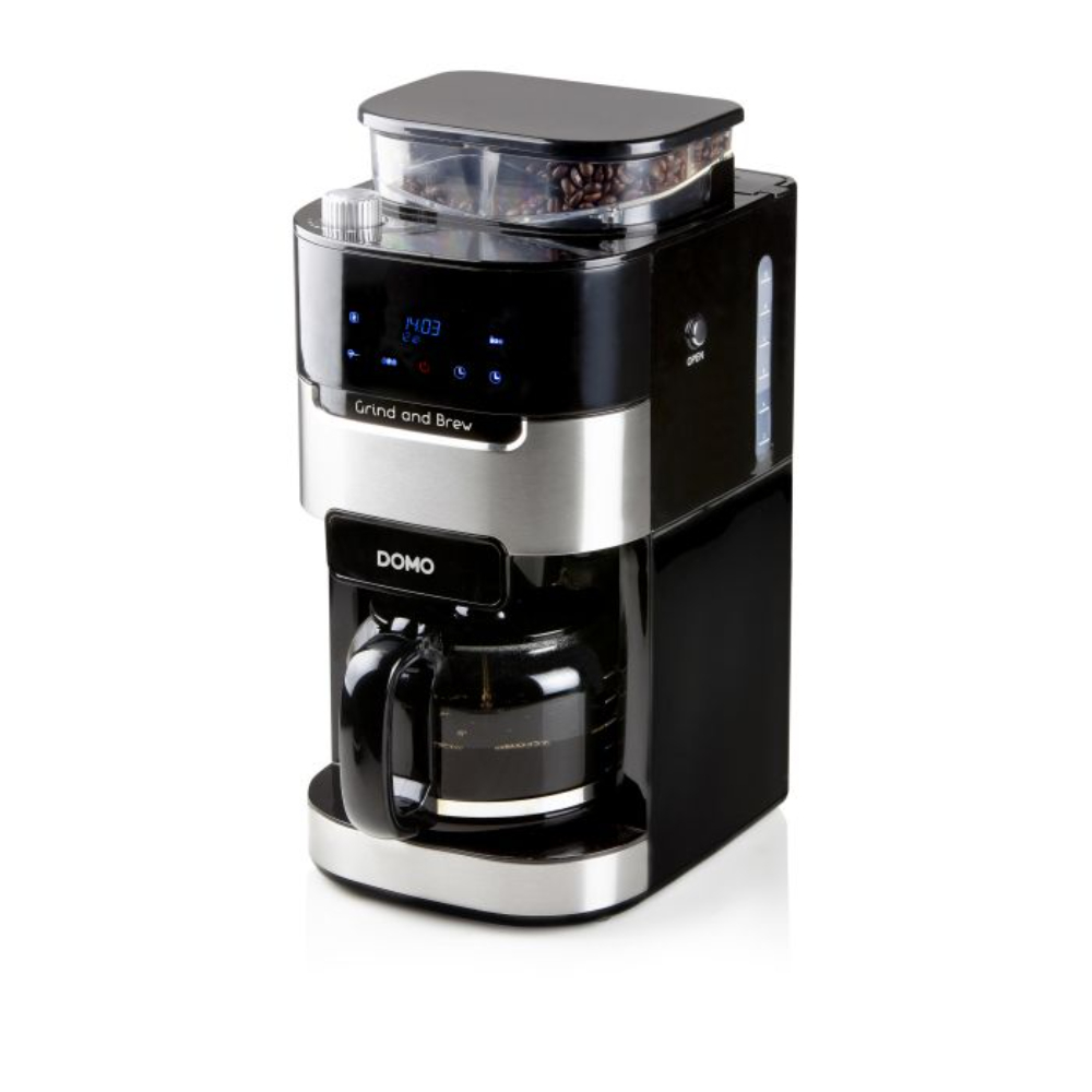 Domo American Coffee Maker 900W, 200G, 1.5L, 12Cups, Black Stainless Steel, DOMO-DO721K