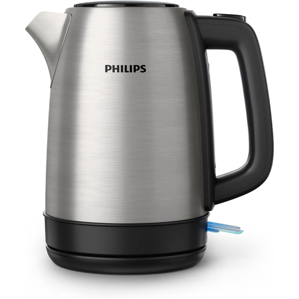 Philips, New Daily Metal Kettle, 1.7L Capacity, 2200 Watts, Silver/Black, HD9350