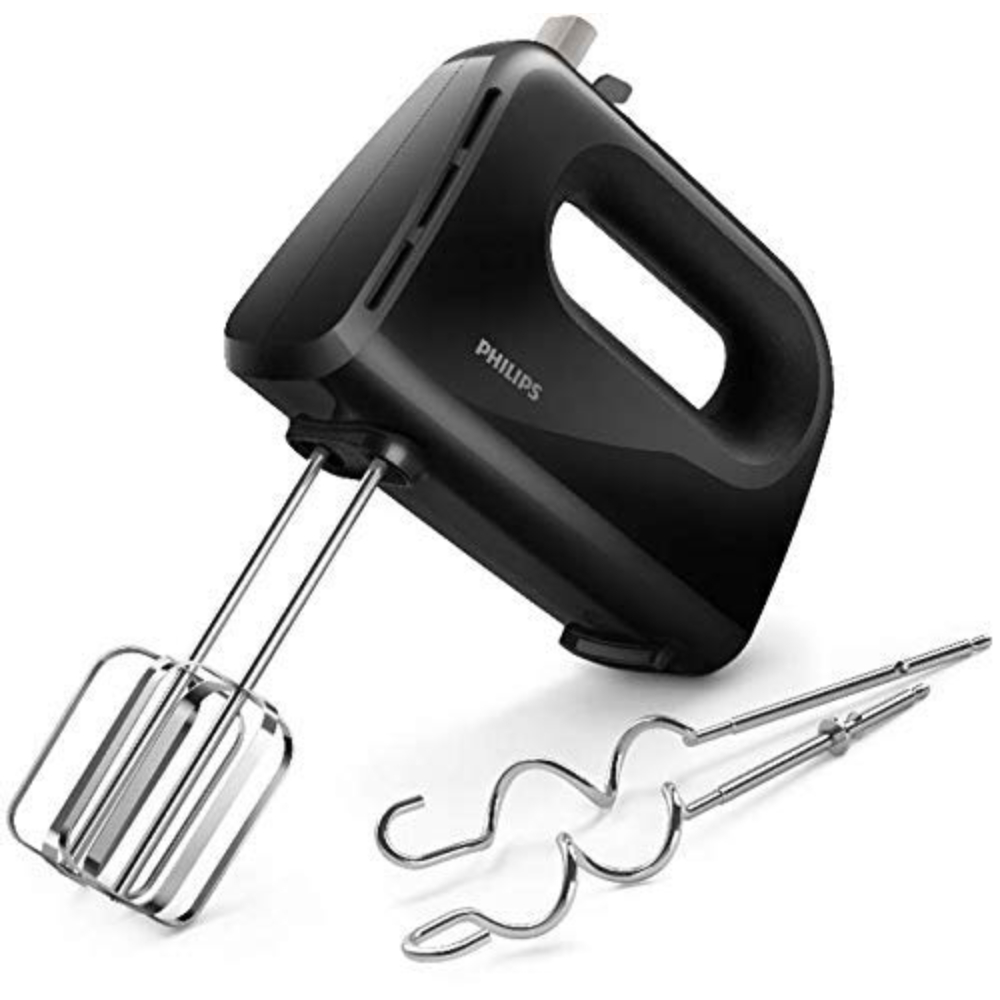 Philips 300W Lightweight Hand Mixer, Blender With 5 Speed Control Settings, Stainless Steel Accessories, HR3705