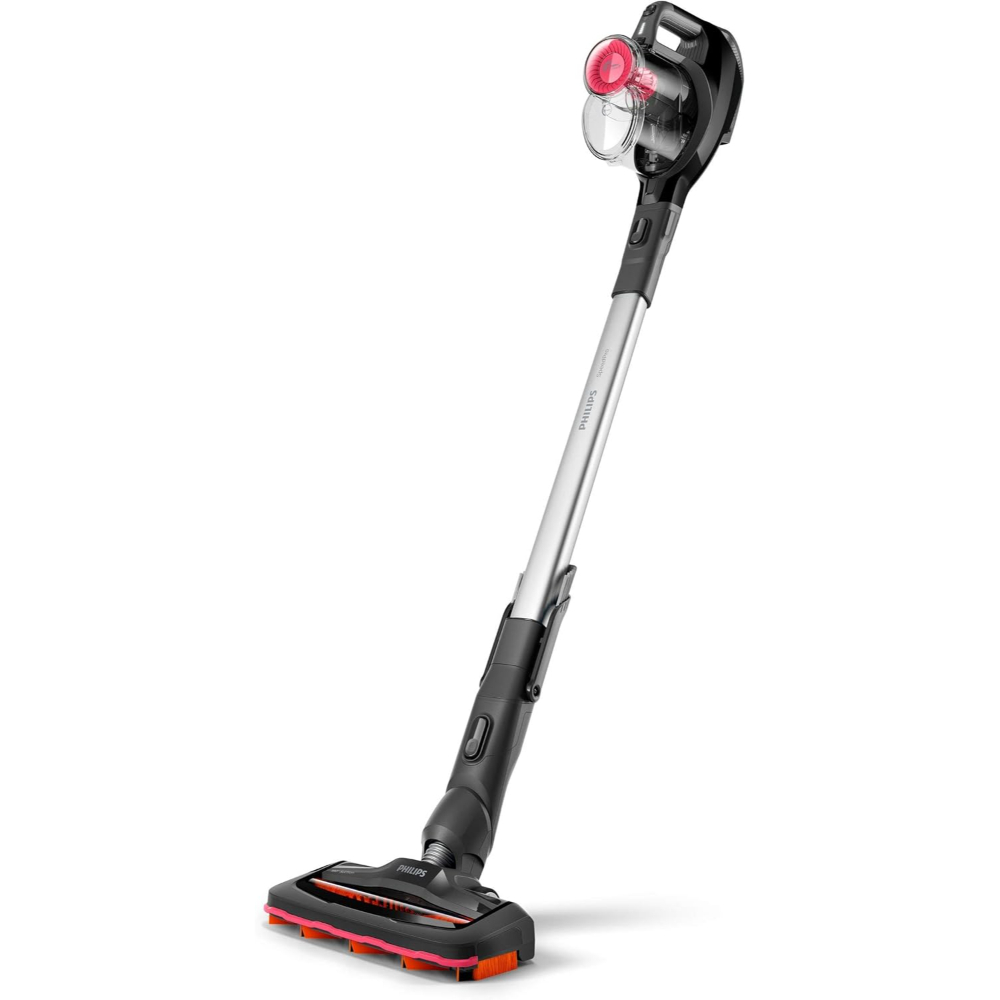 Philips Electric Broom & Brush Vacuum Cleaner, Wheels: Rubber, Black, FC6722