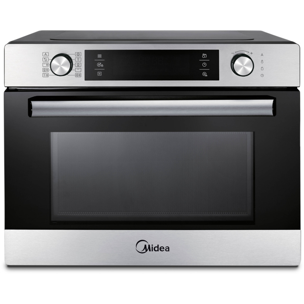 Midea Microwave Free Standing Convection 36L, 900W, Grill 1200W, Power 1750W, Digital Control, Ceramic/Stainless Steel + Black Glass Door, MID-TF936T5Y