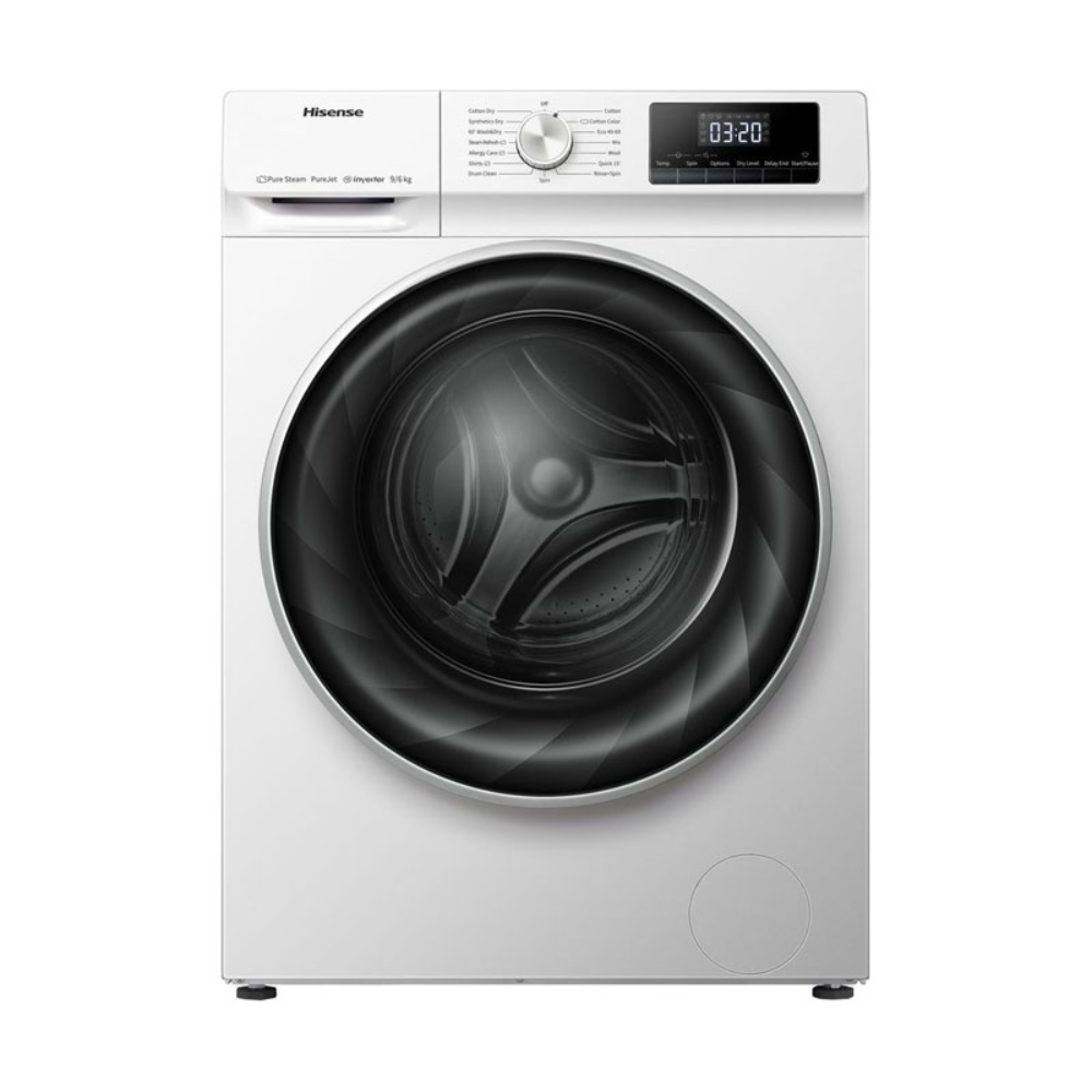 Hisense Washer Dryer Series 3, 9Kg/6Kg , Steam, Inverter Motor White, HSN-WDQA9014MW