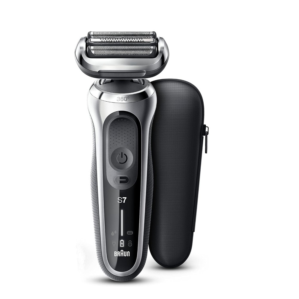 Braun Series 7 Wet & Dry Shaver With Travel Case, Silver, BRA-71S1000S