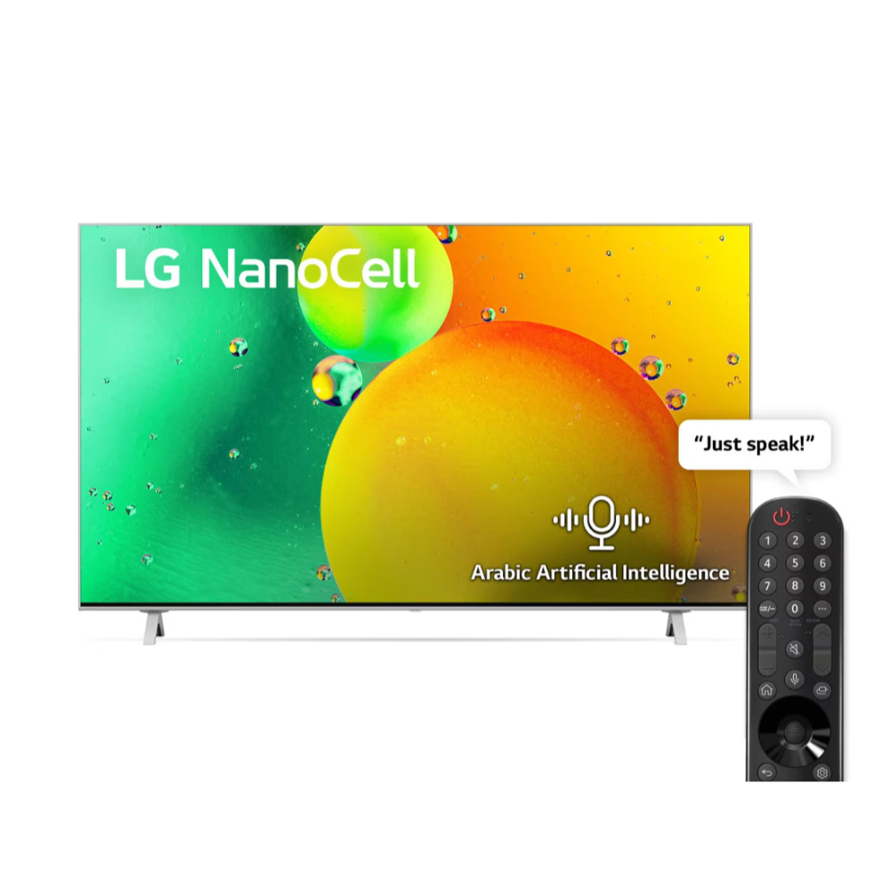 LG NanoCell TV 55-Inch Series, Cinema Screen Design 4K Active HDR WebOS Smart AI ThinQ, L.G-55NANO776