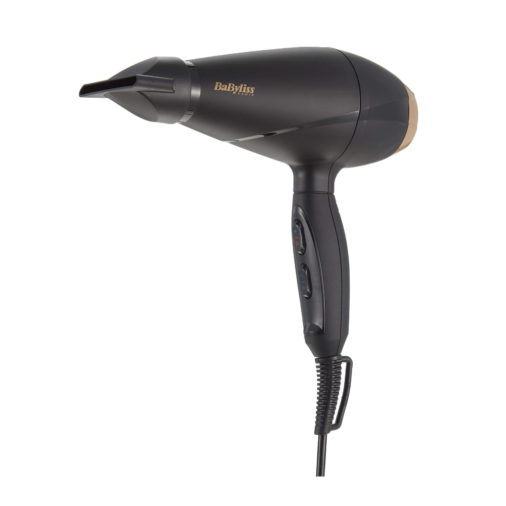 Babyliss Ac Hair Dryer, 2000W, 3 Heats, 2 Speeds, Ultra-Slim Concentrator Nozzle, Removable Rear Filter, Gray/Rose Color, Made In Italy, BAB-6704E