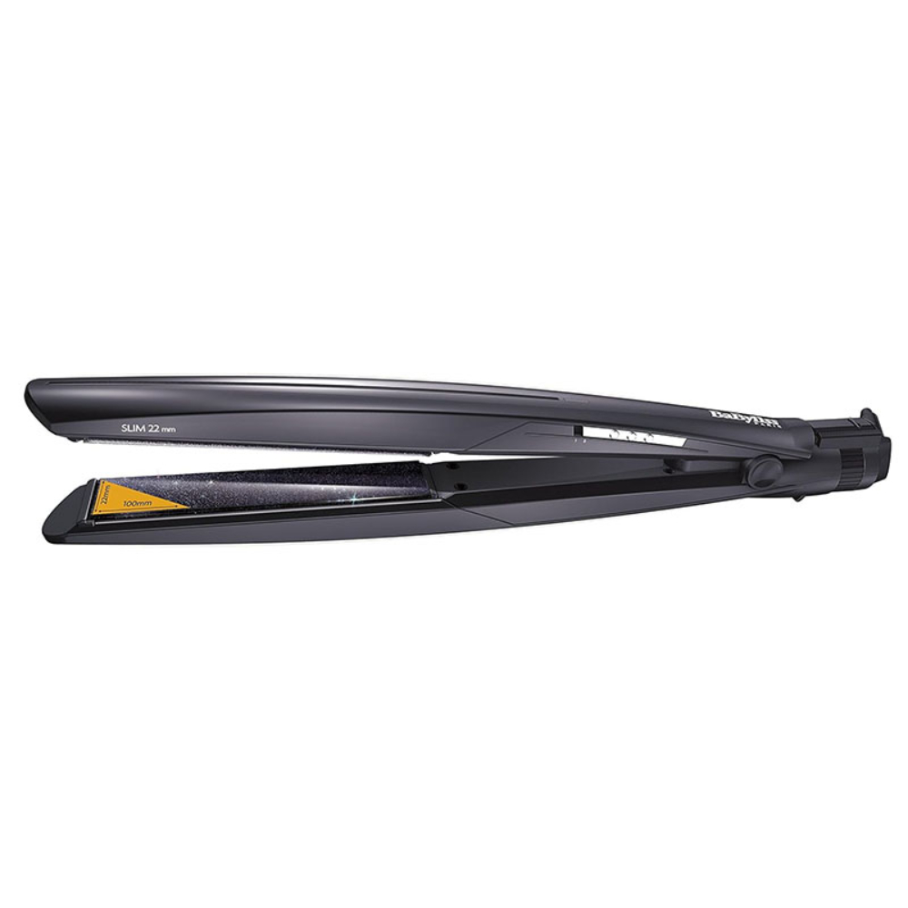 Babyliss Hair Straightener, Ultra Slim, Diamond Ceramic Plates 22mm Wide, Variable Temperature 130C-230C Max, LED Indicator, Swivel Cord, On-Off Switch, BAB-ST325E