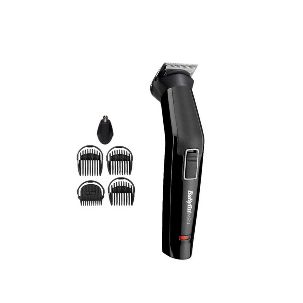 Babyliss Multi Groomer, 6-In-1 Rechargeable Beard And Face Trimmer, Rotary Nose And Ear Head, 16 Hour Full Charge, 60 Minutes Run Time, Storage Pouch, BAB-MT725E