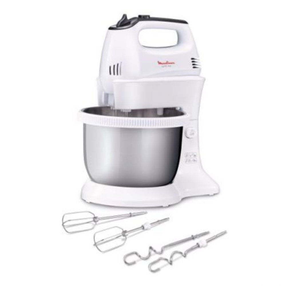 Moulinex Hand Mixer 3.5L Bowl Stainless Steel, MOU-HM3121B1