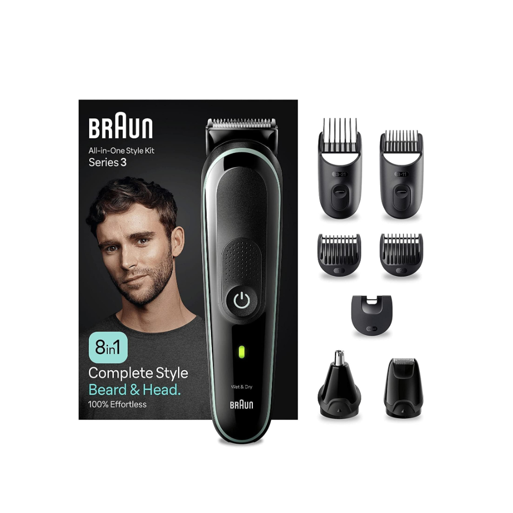 Braun All-in-One Styling Set Series 3 (8-in-1 Beard, Hair and More), BRA-MGK3441