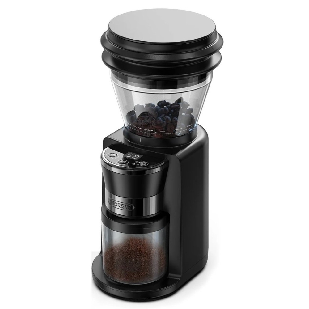 Hi-Brew Coffee Grinder, 34-Gear Scale, 210g Bean Container Air Blower Top Gear Scale, HBRW-G3