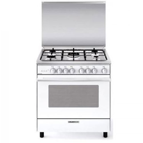 Glem Gas Orano New Unica, Closed Door, 5 Burners, Ignition, Oven Light, Timer, Grill, Full Safety, White, UN9612GX