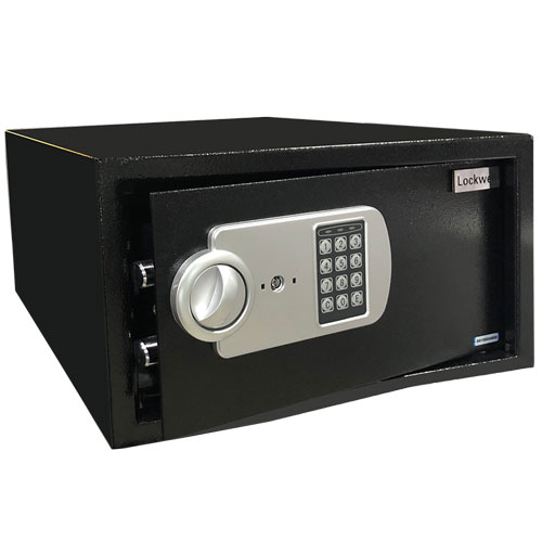 Lock Well Electronic Safe, Digital Lock, 3 Indicator Lights, Black Color, 23EL
