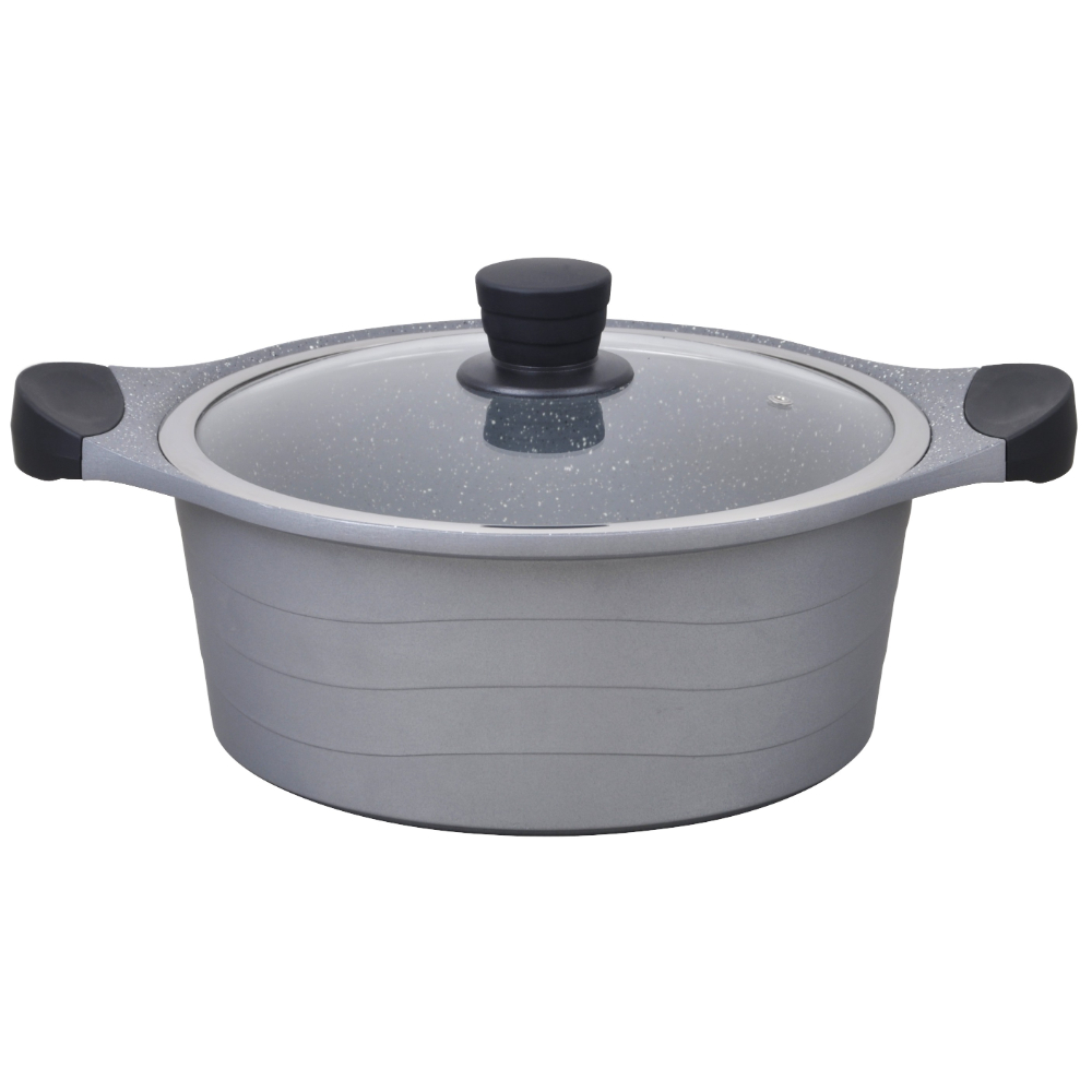 MasterChef Tri-Ply Mirror Finish Stainless Steel Induction-Safe Casserole with Glass Lid 16cm 1.3L 