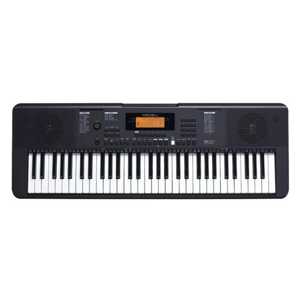 Medeli Keyboard 61Keys With Touch Response, Backlit LCD, 64 Polyfonie, 585 Voices, 202 Styles, MK200