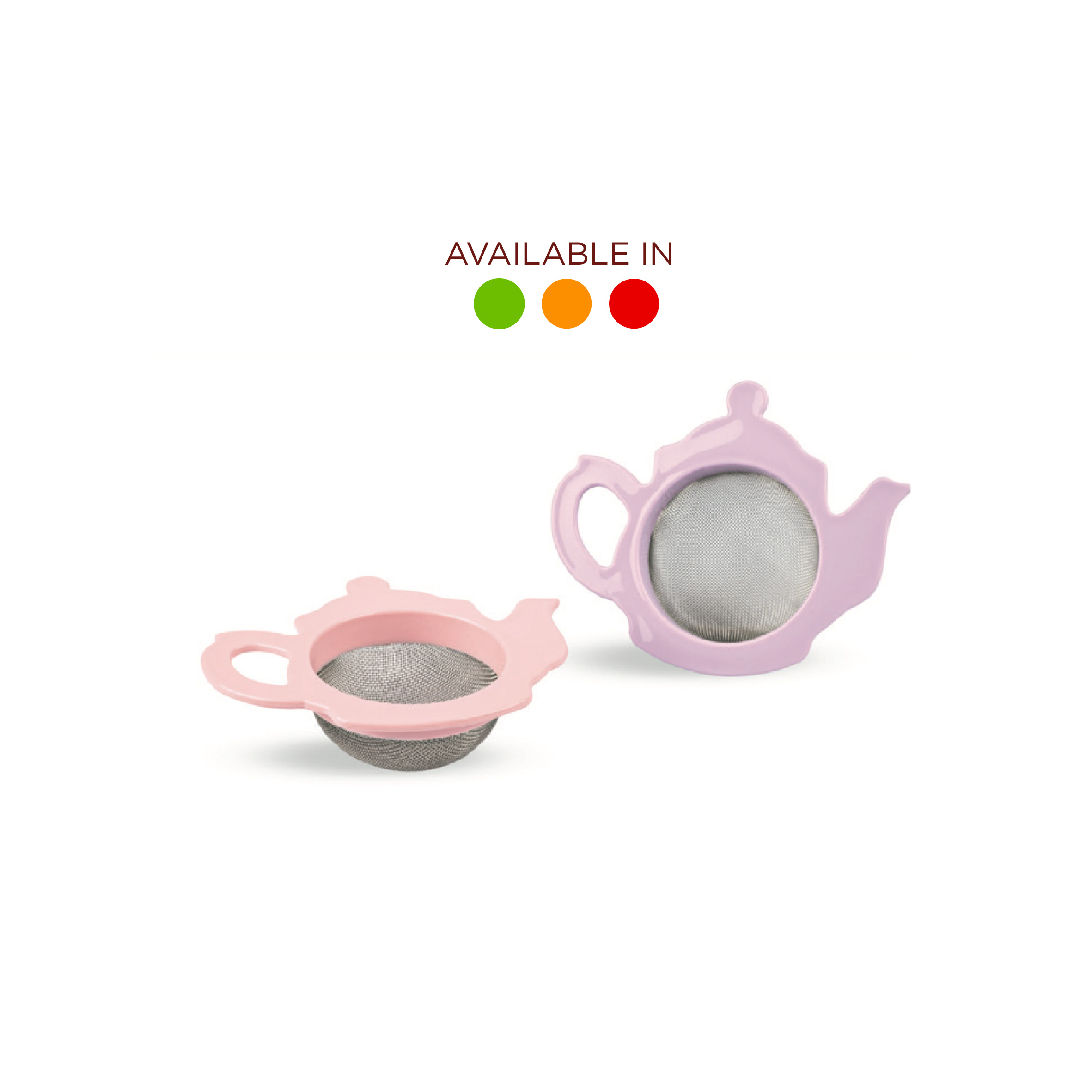 Urve Teapot Tea Strainer In Display Box (Available in Green / Orange / Red), UR-3056
